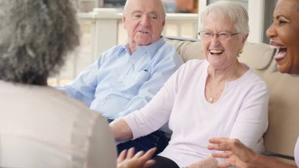 Older adults in a supportive counselling conversation